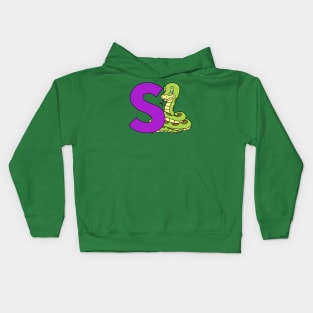 Letter S with Snake Kids Hoodie